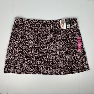 NWT Jones New York Black & Pink Design Pull On Faux Wrap Skort Size XXL